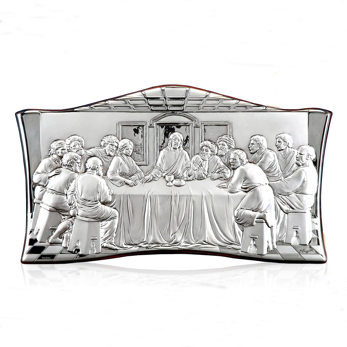Rounded Square- Last Supper Sterling Silver Wall Plaque – Tuscan Hills ...