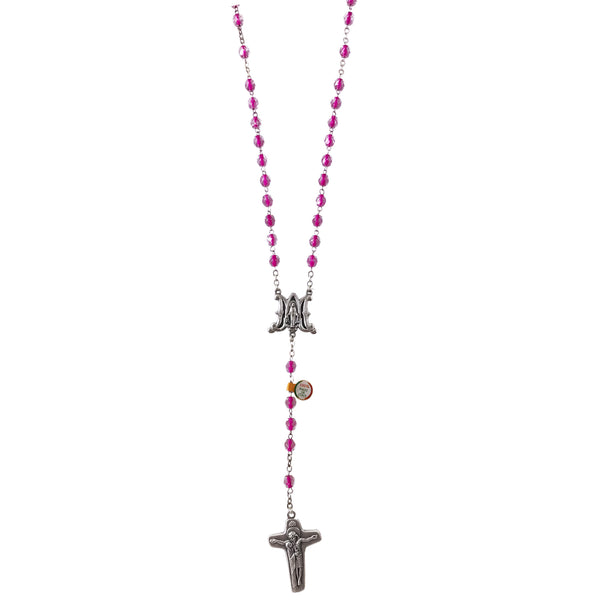 6mm Round Shaped Rosary with Miraculous Medal Center & Comfort Cross