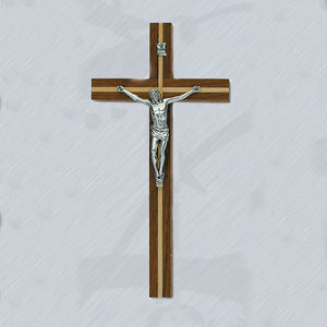 Noce Wood Cross with Gold Inseam