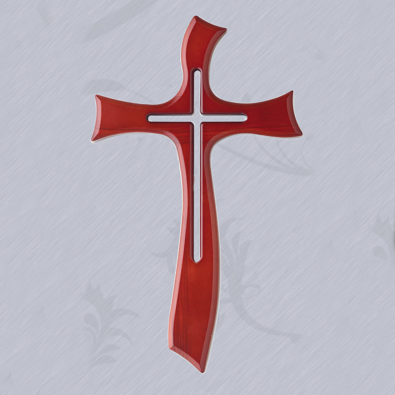 Cherry Stained- Large Olive Wood Cross