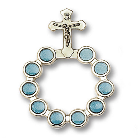 Aqua Enamel Finger Rosary (Pack of 12)