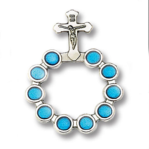 Blue Enamel Finger Rosary (Pack of 12)