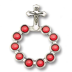 Red Enamel Finger Rosary (Pack of 12)