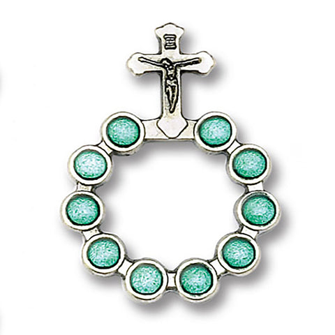 Green Enamel Finger Rosary (Pack of 12)