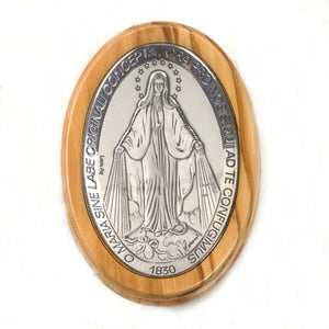 Miraculous Medal Plaque Rosary Box
