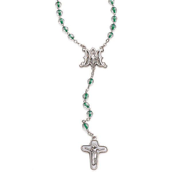 6mm Round Shaped Rosary with Miraculous Medal Center & Comfort Cross