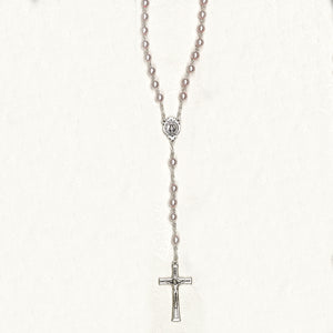 5mm Rose Imitation Pearl Bead Rosary