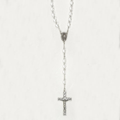5mm Clear Glass Bead Rosary