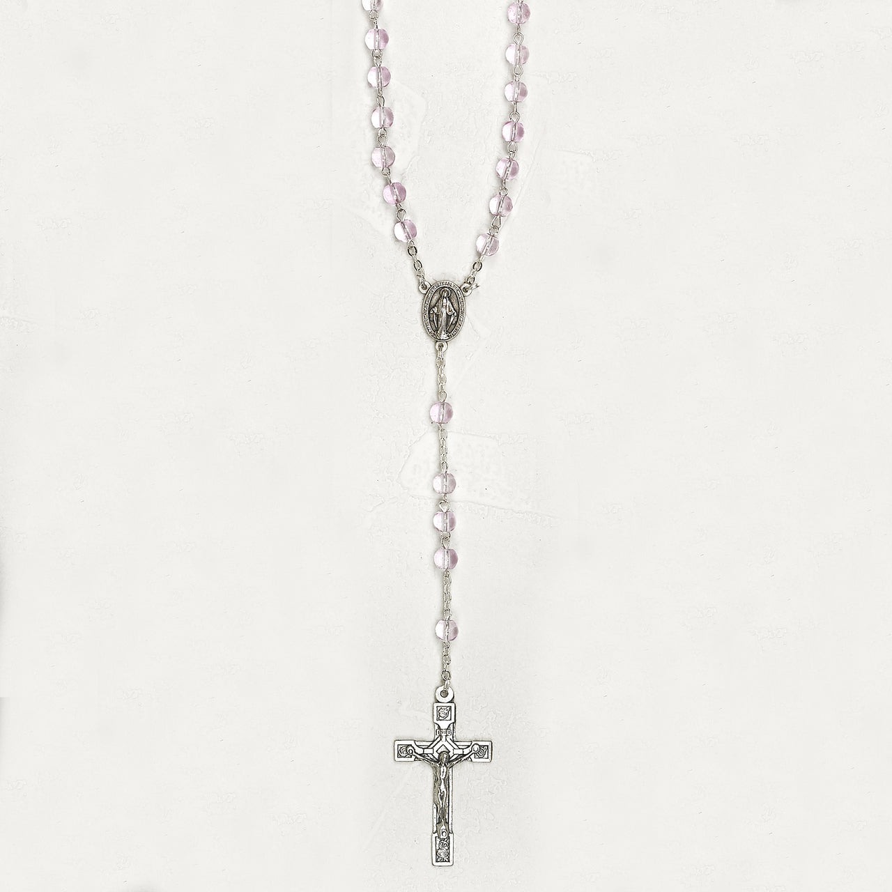 5mm Rose Glass Bead Rosary