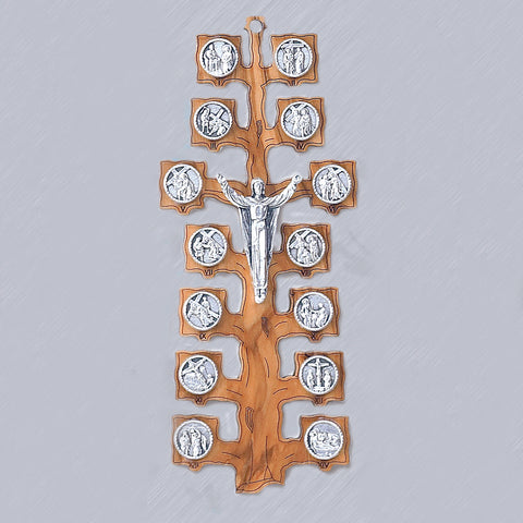 Tree Form- 5" Stations of the Cross on Olive Wood