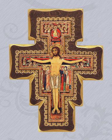 18" San Damiano Cross Gold Leaf