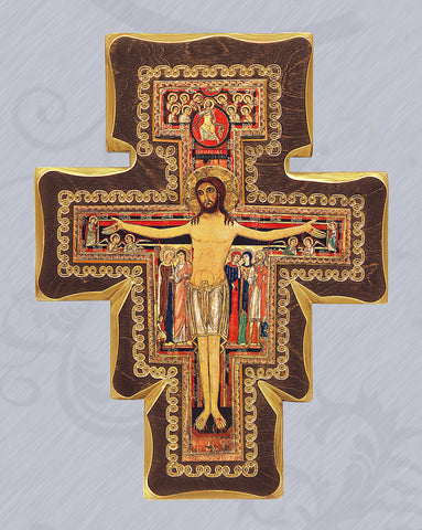12" San Damiano Cross Gold Leaf