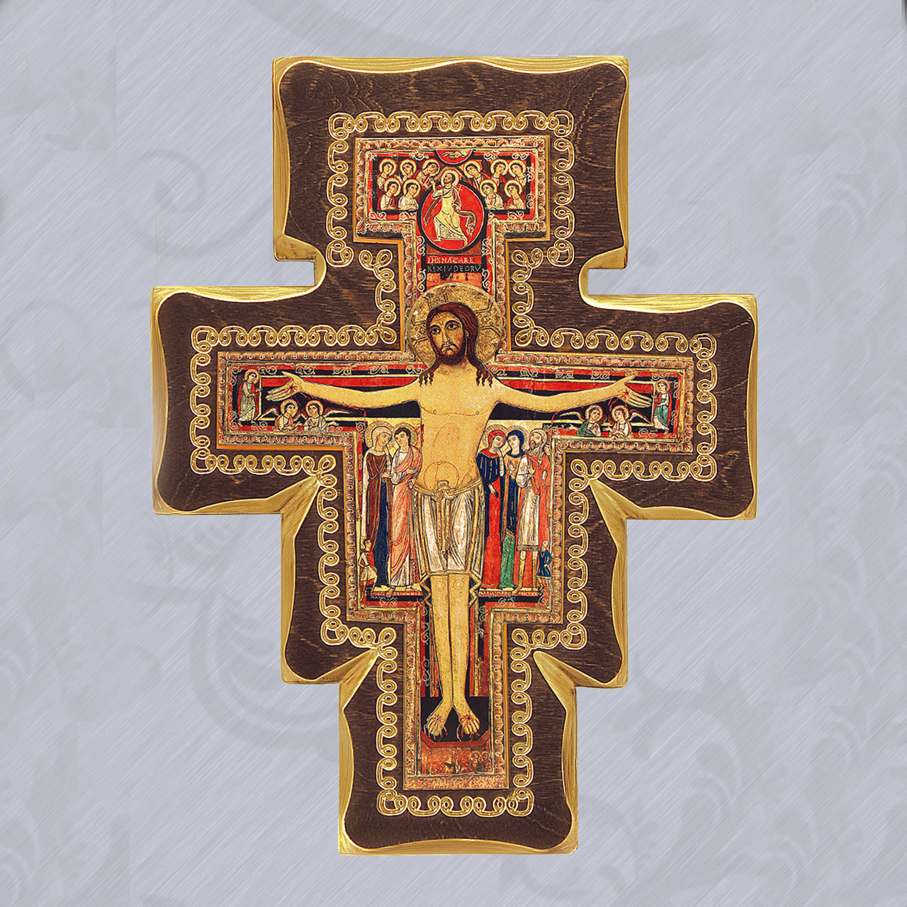 8-1/2" San Damiano Cross Gold Leaf