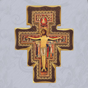 8-1/2" San Damiano Cross Gold Leaf
