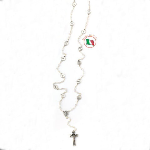 6mm Glass Stations of the Cross Rosary (Via Crucis)