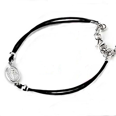 Cord Bracelet with Miraculous Medal