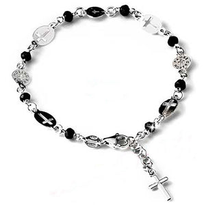 Sterling Silver Bracelet with Crosses