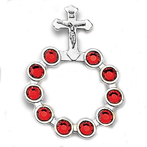 Red- Austrian Finger Rosary (Pack of 4)